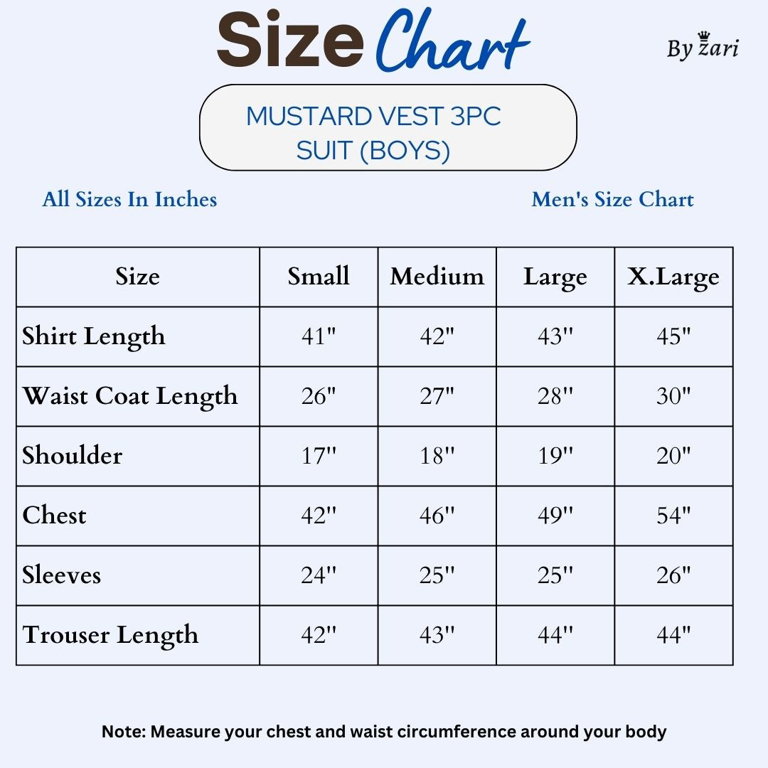 Mustard vest 3pc suit