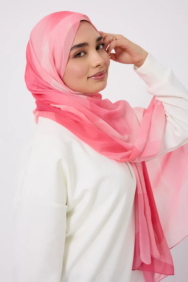 Printed Chiffon Hijab - Serene Touch