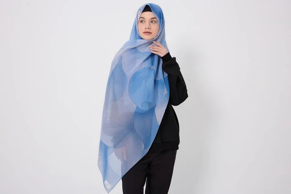 Printed Chiffon Hijab - Serene Touch