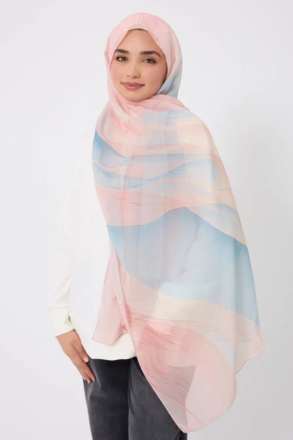 Printed Chiffon Hijab - Inner Flow
