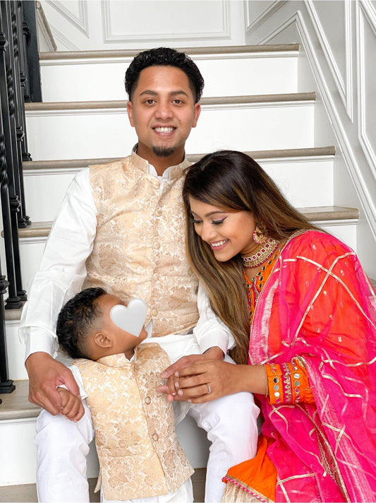 Gold vest 3pc Suit