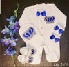 Royal Blue angel wings outfit By Zari