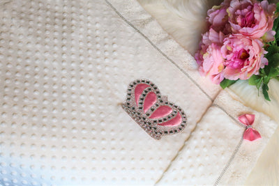 Baby pink crown blanket By Zari