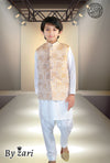 Gold vest 3pc Suit By Zari