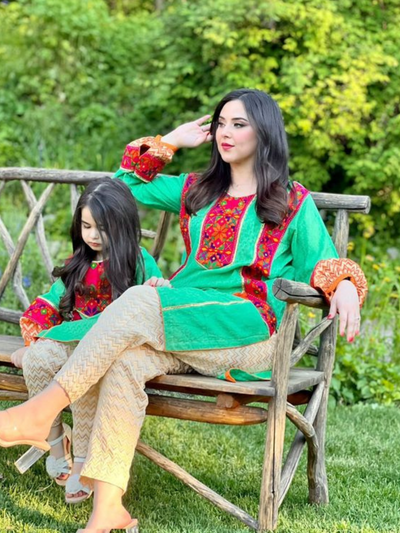 Green Kurta Set