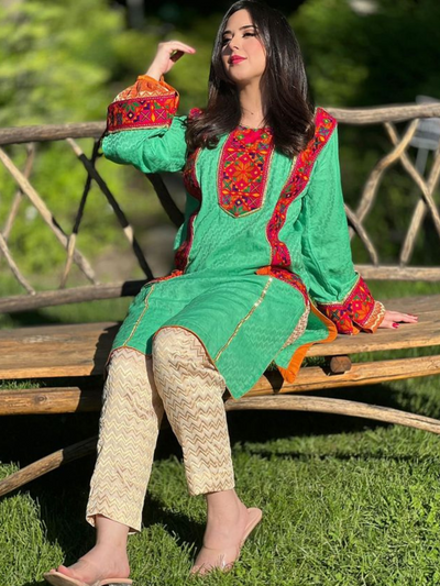 Green Kurta Set