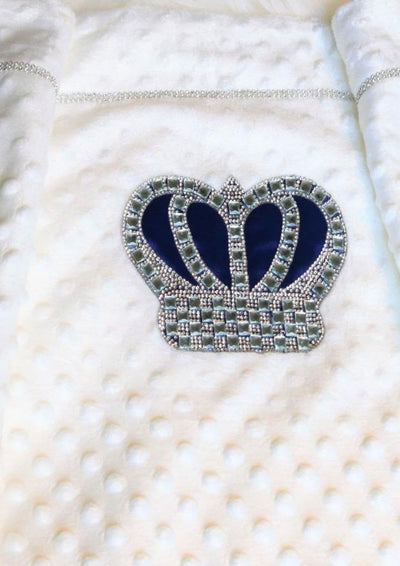 Royal blue crown blanket By Zari