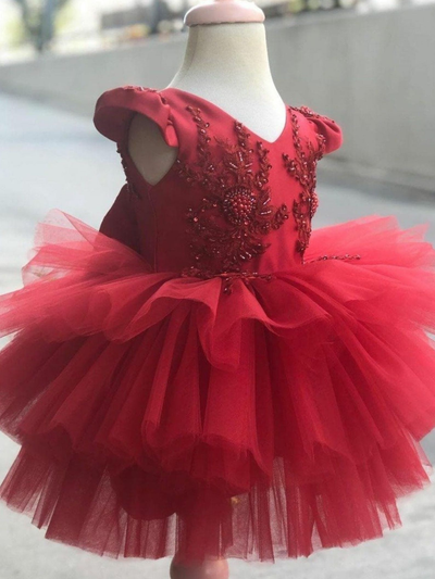 Red Rose Dress By Zari