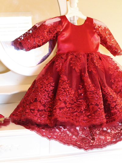 Burgundy high low dress