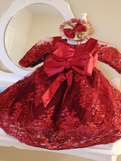Burgundy high low dress