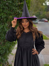 Black Cotton Witch Dress By Zari